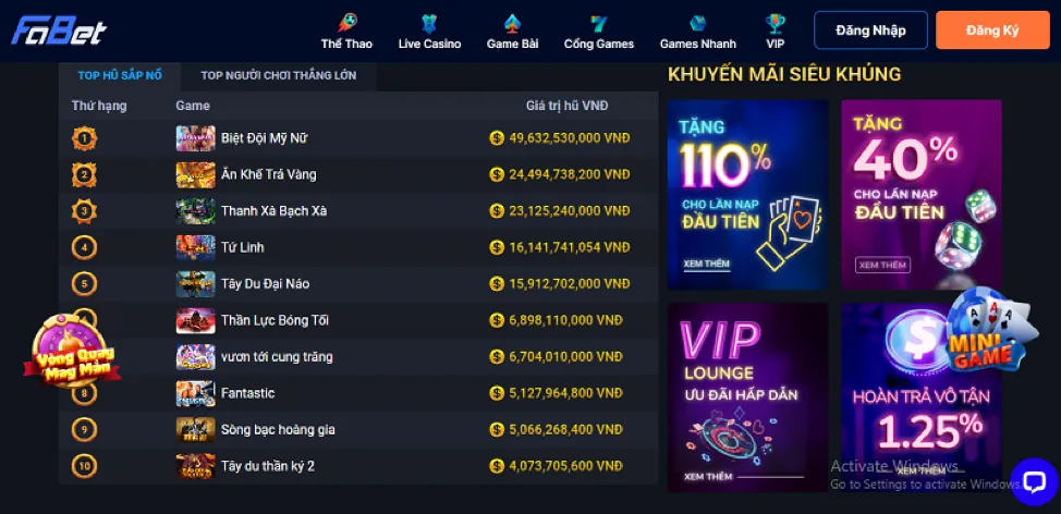Ưu đãi độc quyền Wi55 Win